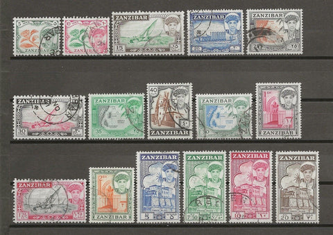 ZANZIBAR 1961 SG 373/88 USED Cat £100