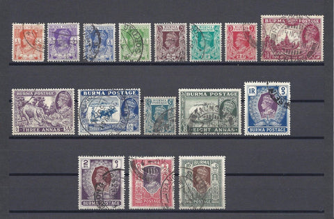 BURMA 1938/40 SG 18b/33 USED Cat £180