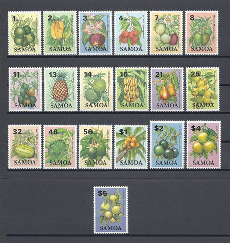 SAMOA 1983/84 SG 647/65 MNH Cat £22