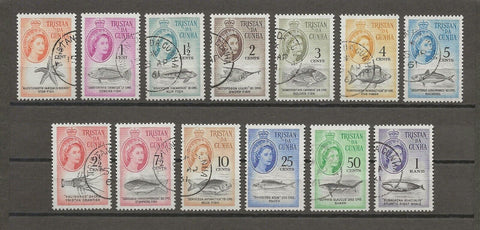 TRISTAN DA CUNHA 1961 SG 42/54 USED Cat £80