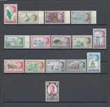 CAYMAN ISLANDS 1962/64 SG 165/79 MNH Cat £95