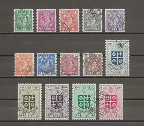 ST LUCIA 1949/50 SG 146/59 USED Cat £65