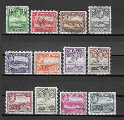 ANTIGUA 1938/51 SG 98/109 USED £130