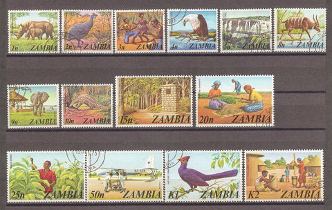 ZAMBIA 1975 SG 226/39 USED Cat £17