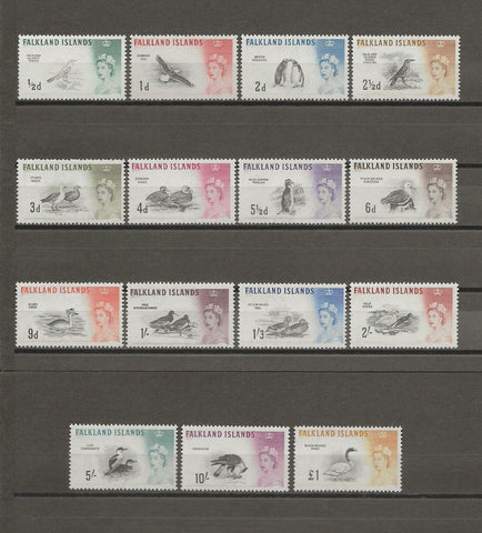 FALKLAND ISLANDS 1960/66 SG 193/207 MNH Cat £170