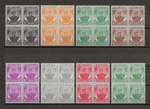 MALAYA/JOHORE 1949/55 SG 133/47 MNH Cat £640