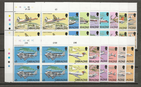 GIBRALTAR 1982 SG 460/74 MNH Cat £140