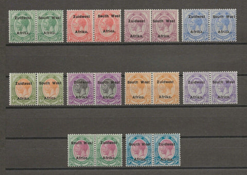 SOUTH WEST AFRICA 1923/6 SG 29/38 MINT Cat £166