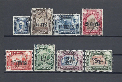 ADEN/HADHRAMAUT 1951 SG 20/27 USED Cat £75