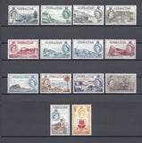 GIBRALTAR 1953/59 SG 145/58 MINT Cat £190