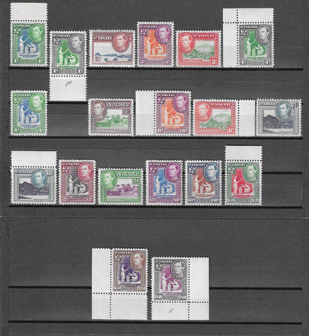 ST VINCENT 1949/52 SG 164/177 MNH Cat £50