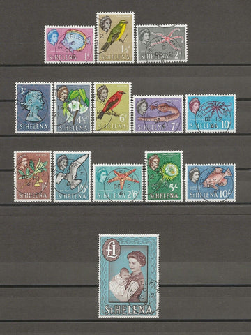 ST HELENA 1962/65 SG 176/89 USED Cat £45