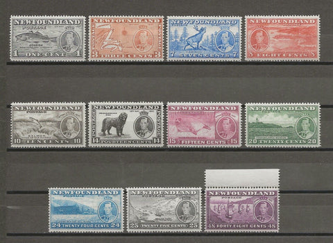 CANADA/NEWFOUNDLAND 1937 SG 257/67 MNH Cat £60