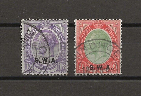 SOUTH WEST AFRICA 1927/30 SG 56/57 USED Cat £176.50