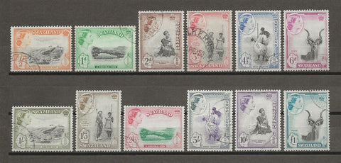 SWAZILAND 1956 SG 53/64 USED Cat £80