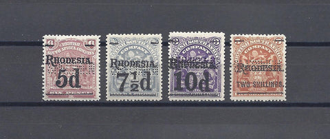 RHODESIA 1909/11 SG 114/18s MINT Cat £180