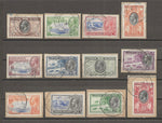 CAYMAN ISLANDS 1935 SG 96/107 USED Cat £200