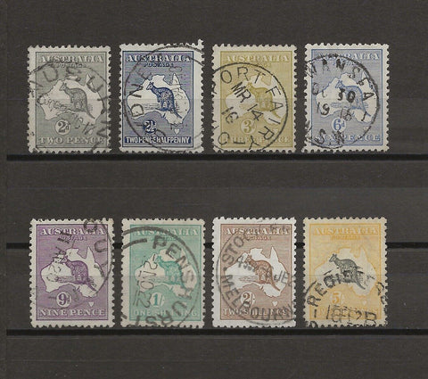 AUSTRALIA 1915/27 SG 35/42 USED Cat £186