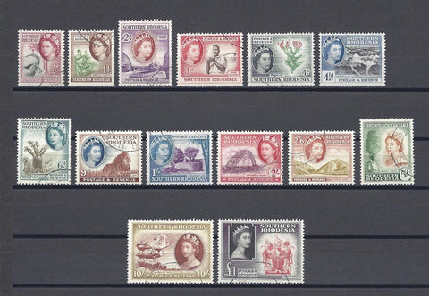 SOUTHERN RHODESIA 1953 SG 78/91 USED Cat £130