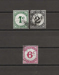 BARBADOS 1950/53 SG D4/6 USED Cat £80