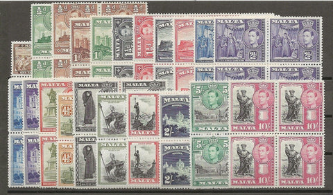 MALTA 1938/43 SG 217/31 MNH Cat £300