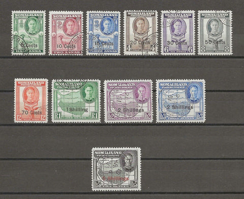 SOMALILAND 1951 SG 125/35 USED Cat £80