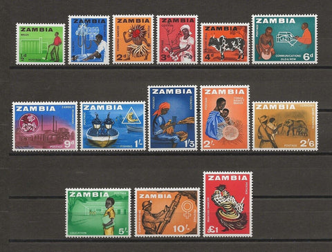 ZAMBIA 1964 SG 94/107 MNH Cat £12