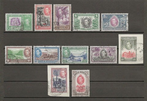 BRITISH HONDURAS 1938/47 SG 150/61 USED Cat £120