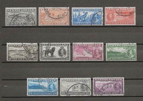 CANADA/NEWFOUNDLAND 1937 SG 257/67 USED Cat £50