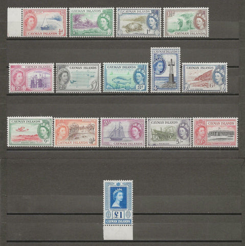 CAYMAN ISLANDS 1953/62 SG 148/61a MNH Cat £120