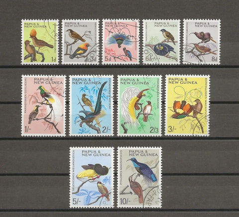 PAPUA NEW GUINEA 1964/65  SG 61/71 USED Cat £9.50