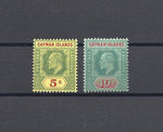 CAYMAN ISLANDS 1907/09 SG 32, 34 MINT Cat £220