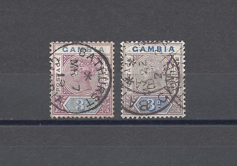 GAMBIA 1898/1902 SG 41/41b USED Cat £112