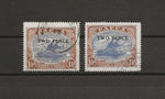 PAPUA 1931 SG 122/122a USED Cat £53