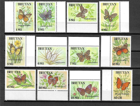 BHUTAN 1990 SG 838/849 MNH Cat £22