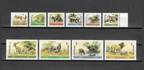 TANZANIA 1980/85 SG 054/63 MNH Cat £5.50