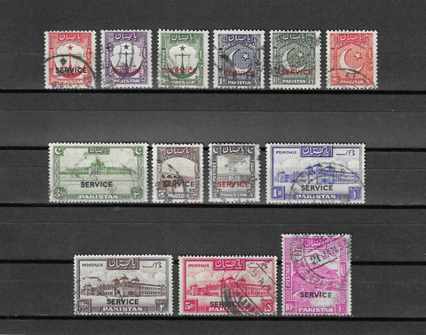 PAKISTAN 1948 SG O14/O26 USED Cat £130