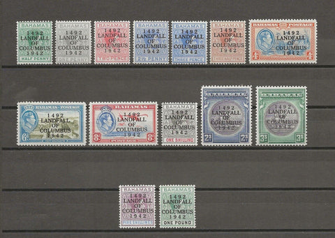 BAHAMAS 1942 SG 162/75a MNH Cat £80