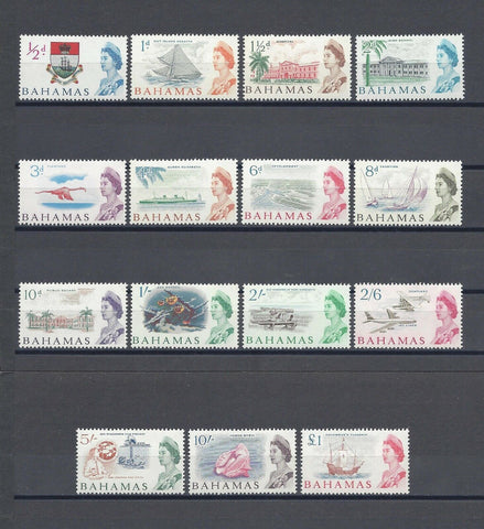 BAHAMAS 1965 SG 247/61 MNH Cat £50