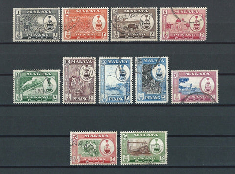 MALAYA/PENANG 1960 SG 55/65 USED Cat £28