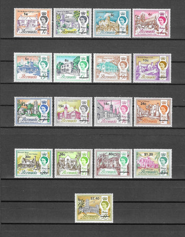 BERMUDA 1970 SG 232/248 MNH CAT £18