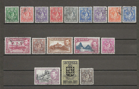 ST LUCIA 1938/48 SG 128a/41 USED Cat £40