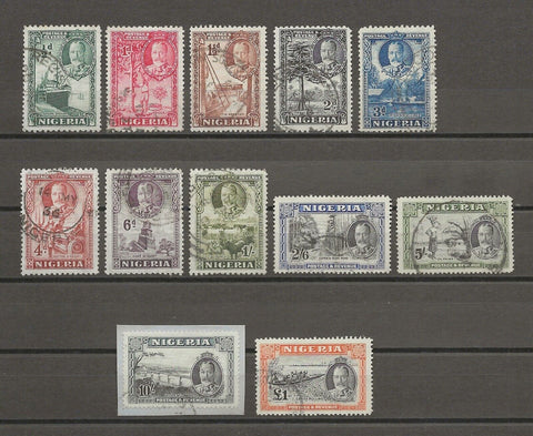 NIGERIA 1936 SG 34/45 USED Cat £400