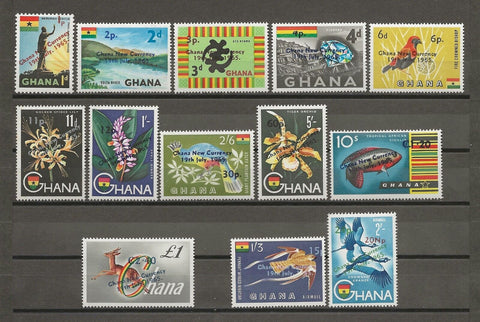 GHANA 1965 SG 381/93 MNH Cat £20