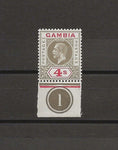 GAMBIA 1921/22 SG 117w MNH Cat £90