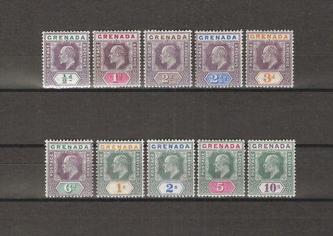 GRENADA 1902 SG 57/66 MINT Cat £250